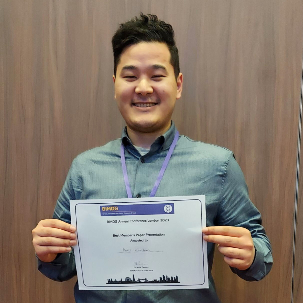 Sohail Rishtydar First prize for the rapid assessment of lysosomal enzyme activity in ...